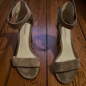 Jeffery Campbell Stone Colored Suede heels. Great condition.